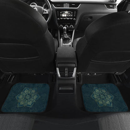 Dark Blue Mandala Star Car Floor Mats