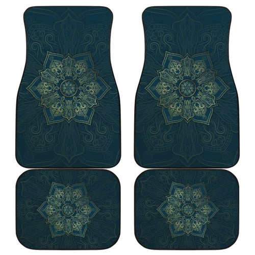 Dark Blue Mandala Star Car Floor Mats