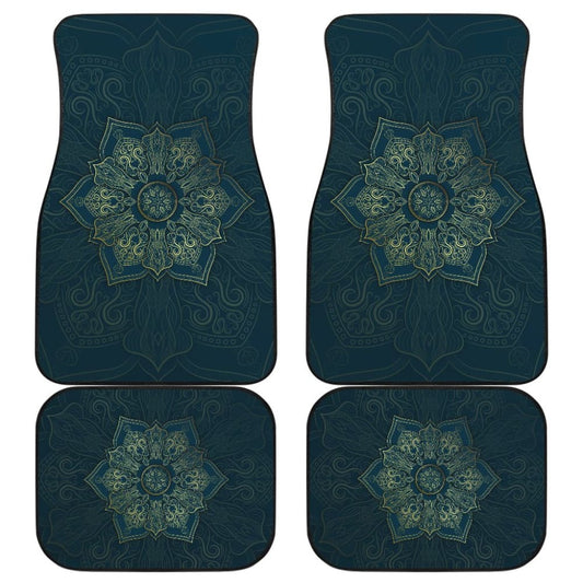 Dark Blue Mandala Star Car Floor Mats