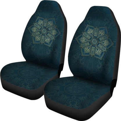 Dark Blue Mandala Star Car Seat Covers