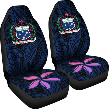 Samoa Seal In Polynesian Tattoo Blue Style Car Seat Covers