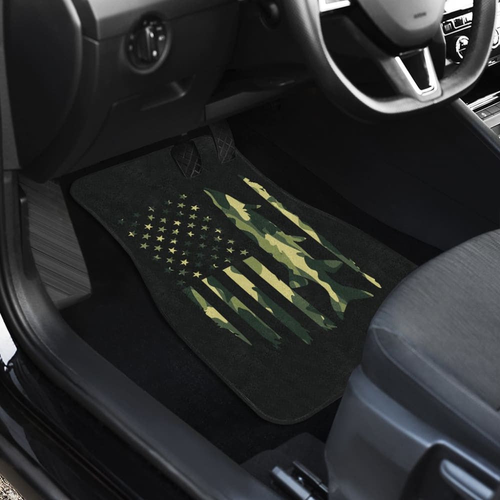 Amazing Green American Flag Car Floor Mats