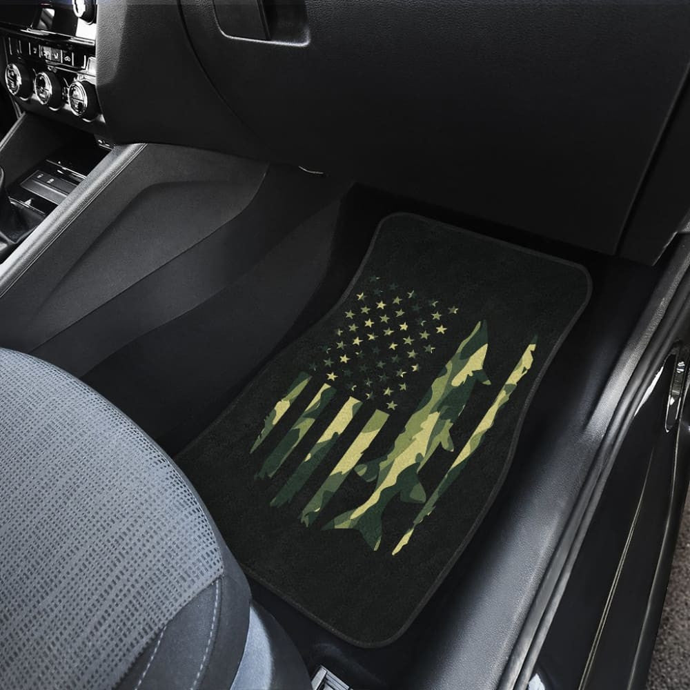 Amazing Green American Flag Car Floor Mats