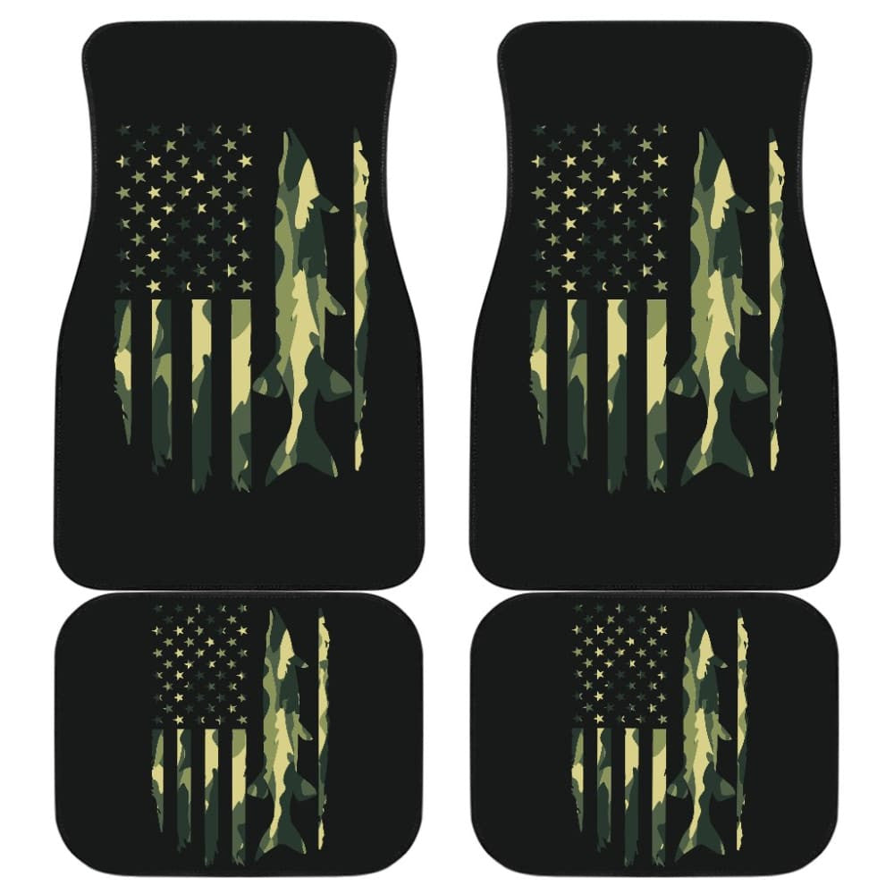 Amazing Green American Flag Car Floor Mats