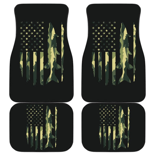 Amazing Green American Flag Car Floor Mats