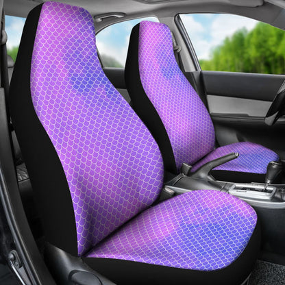 Watercolour Mermaid Scales in Purple and Blue Car Seat Covers