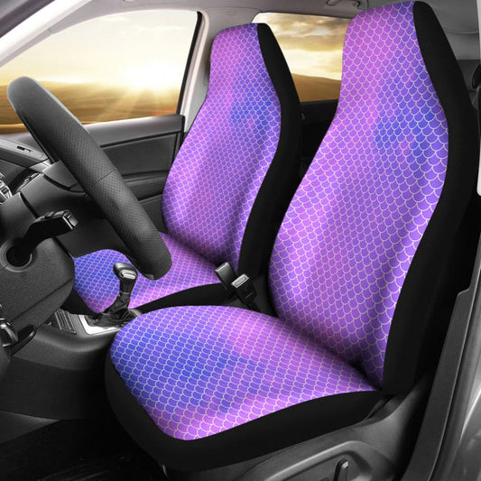 Watercolour Mermaid Scales in Purple and Blue Car Seat Covers