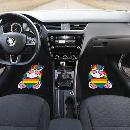 Pride LGBT Unicorn Car Floor Mats Custom Rainbow Gifts Idea Car Accessories