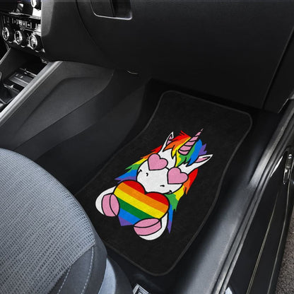 Pride LGBT Unicorn Car Floor Mats Custom Rainbow Gifts Idea Car Accessories