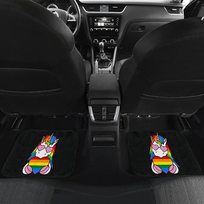 Pride LGBT Unicorn Car Floor Mats Custom Rainbow Gifts Idea Car Accessories