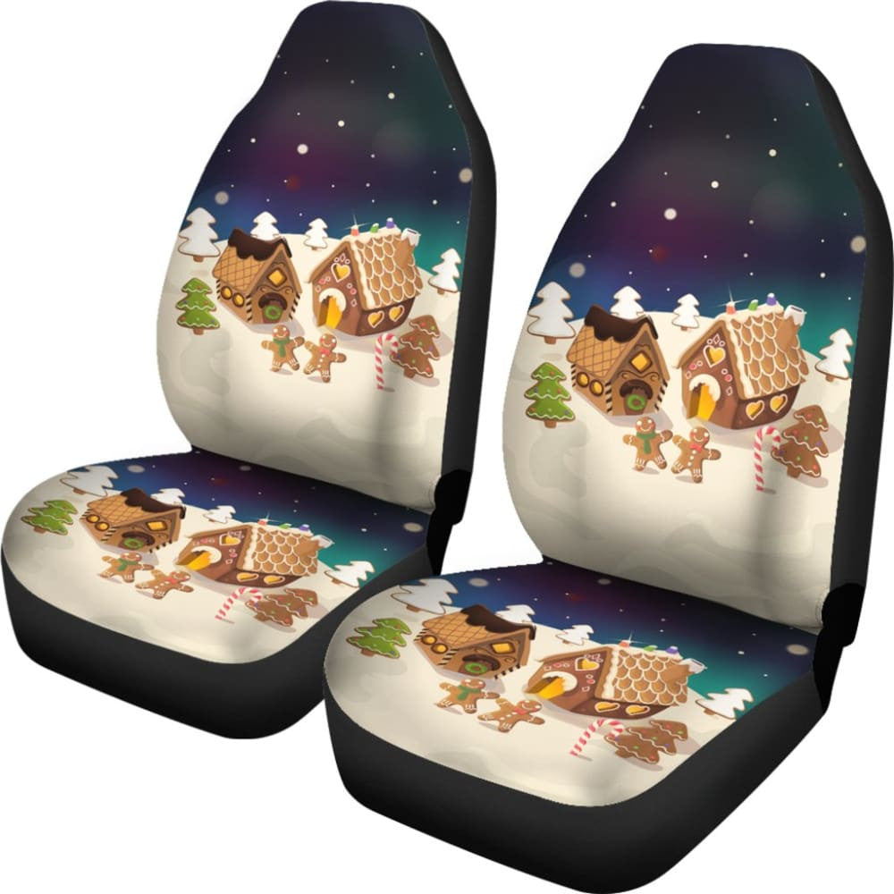 Amazing Christmas Gingerbread Cookie Pattern Car Seat Covers