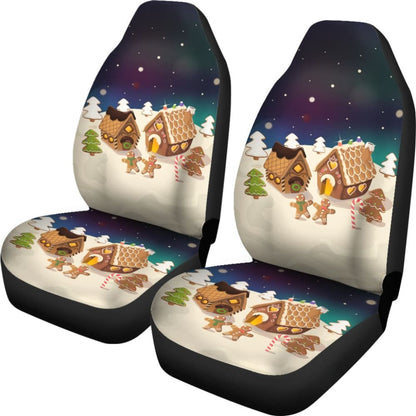Amazing Christmas Gingerbread Cookie Pattern Car Seat Covers