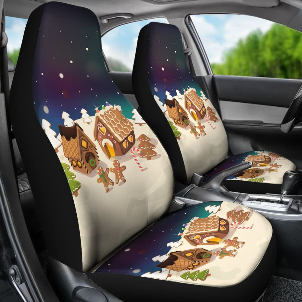 Amazing Christmas Gingerbread Cookie Pattern Car Seat Covers