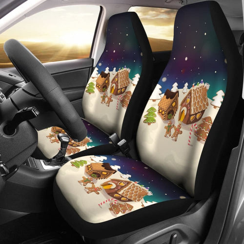 Amazing Christmas Gingerbread Cookie Pattern Car Seat Covers