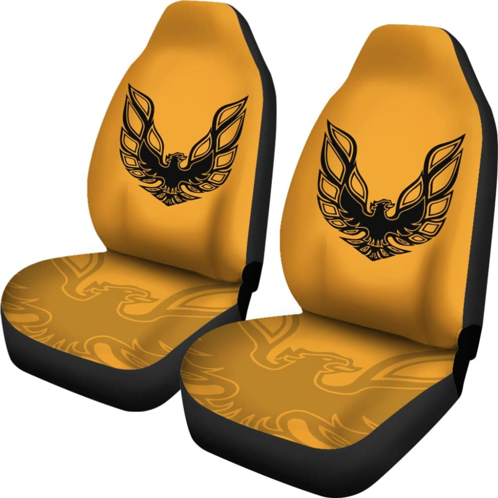 Pontiac Firebird Gold Themed Car Seat Covers Custom