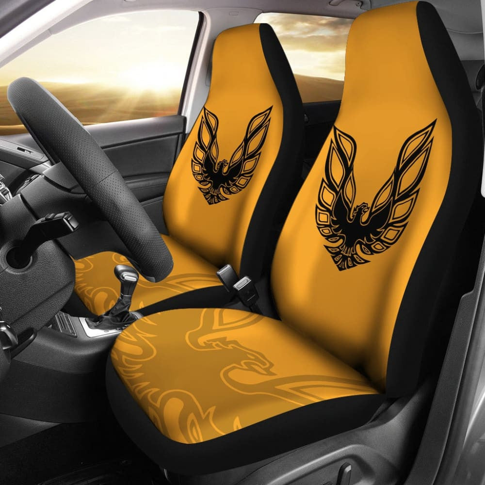 Pontiac Firebird Gold Themed Car Seat Covers Custom