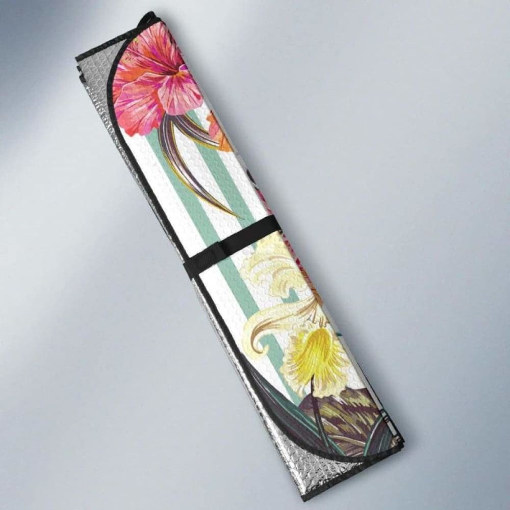 Colorful Orchid Flower Pattern Car Auto Sun Shades
