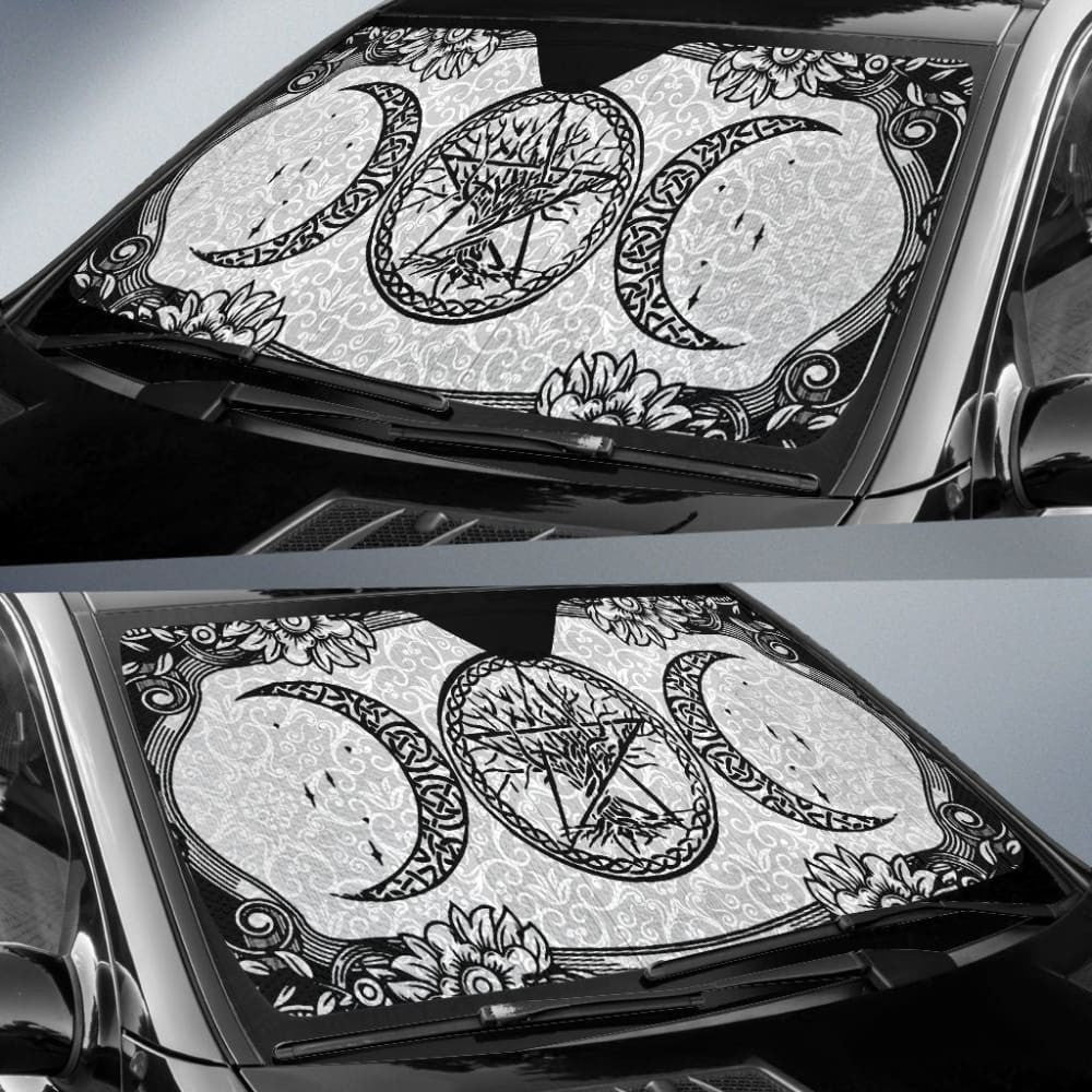 Triple Moon Wicca Auto Sun Shades