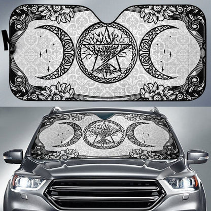 Triple Moon Wicca Auto Sun Shades