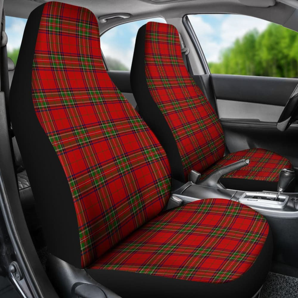 Red Royal Stewart Plaid Tartan Car Seat Covers