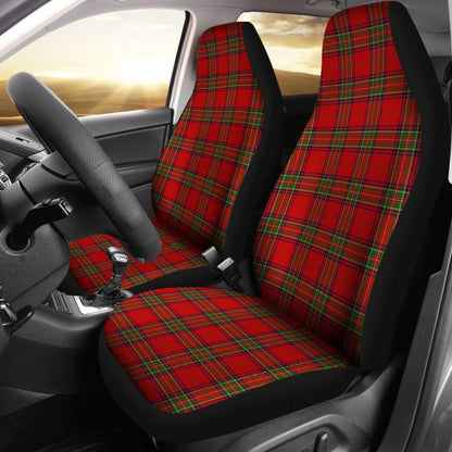 Red Royal Stewart Plaid Tartan Car Seat Covers