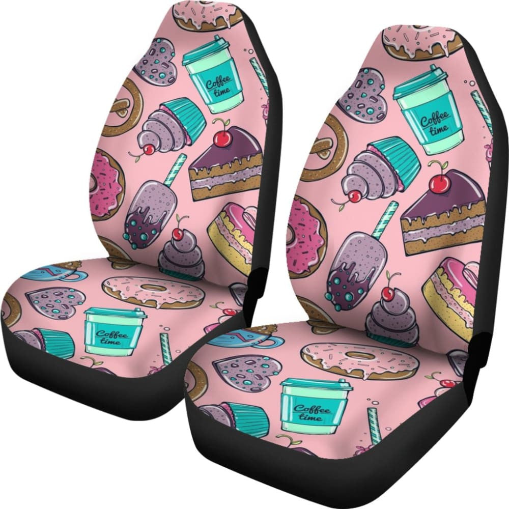 Cake Dessert Pattern Print Car Seat Covers