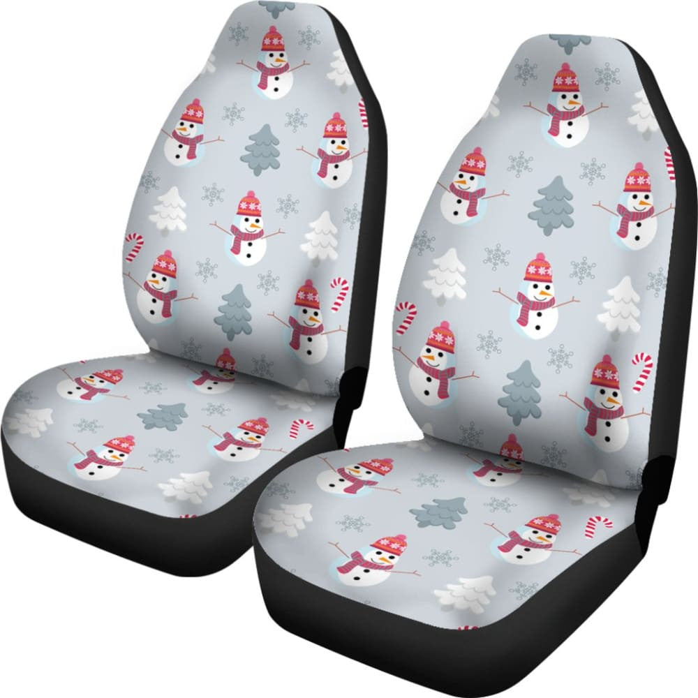 Snowman Pattern Car Seat Covers Auto Accessories