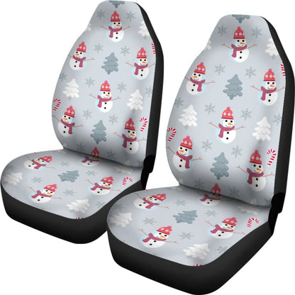 Snowman Pattern Car Seat Covers Auto Accessories