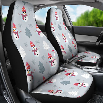 Snowman Pattern Car Seat Covers Auto Accessories