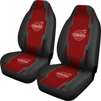 Volvo Black And Red Themed Printed Car Accessories Car Seat Covers