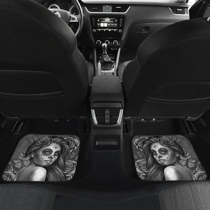 Calavera Fresh Look Design # Car Floor Mats (Vintage Retro, Front & Back)