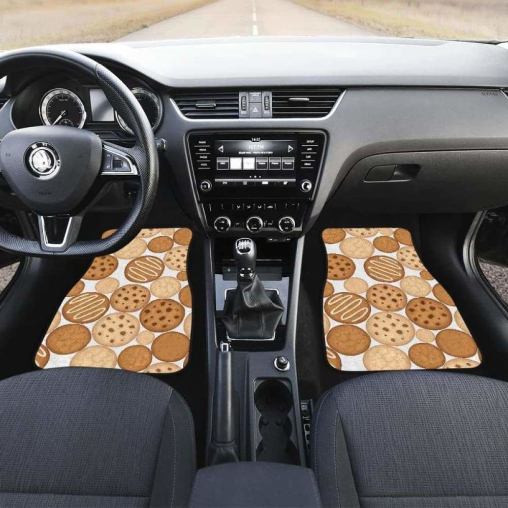 Various Cookie Pattern Front And Back Car Mats