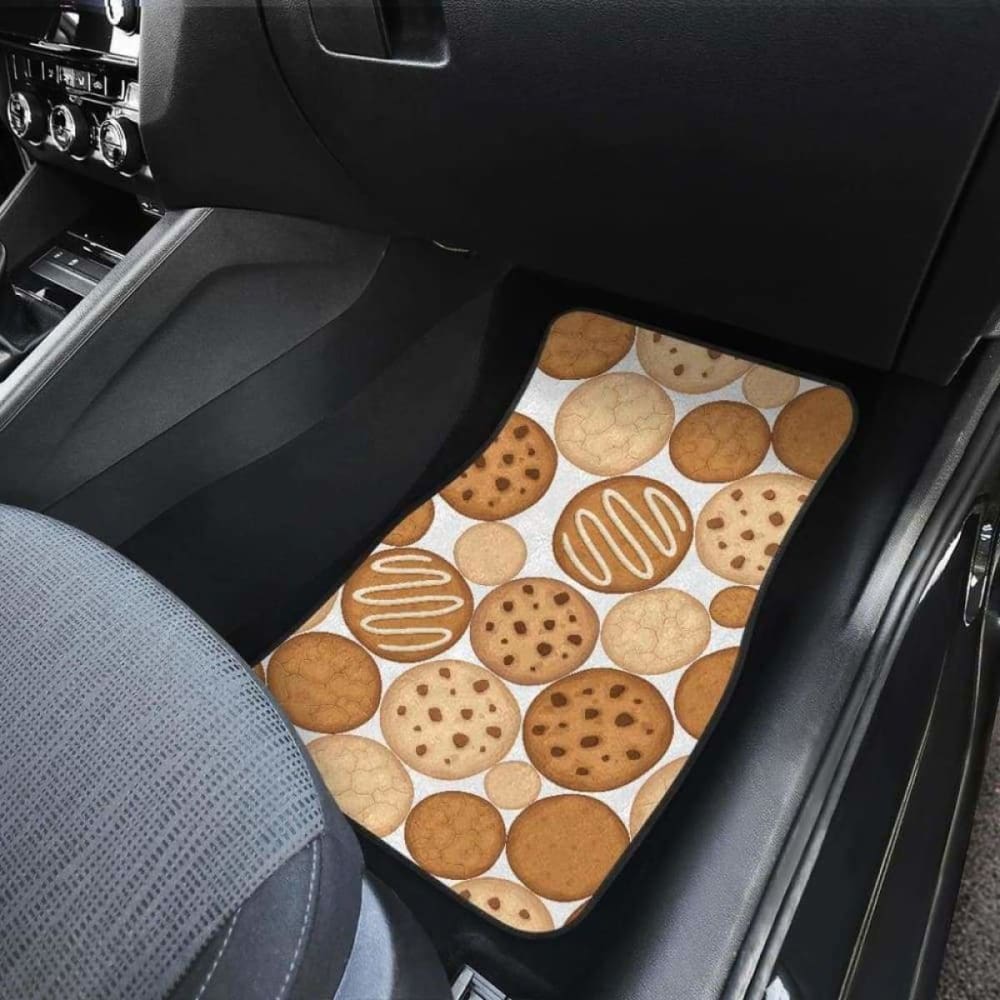 Various Cookie Pattern Front And Back Car Mats