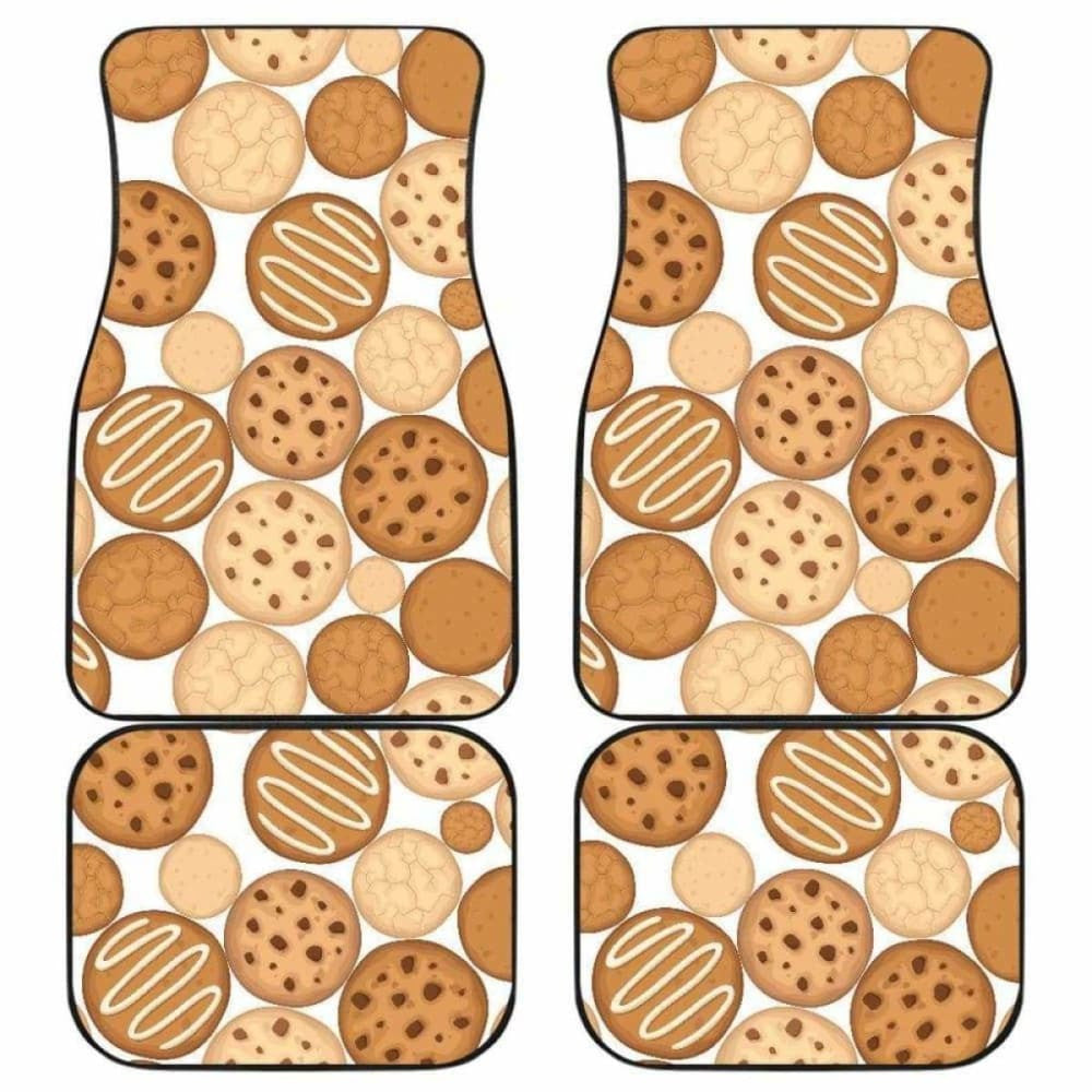 Various Cookie Pattern Front And Back Car Mats