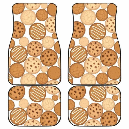 Various Cookie Pattern Front And Back Car Mats