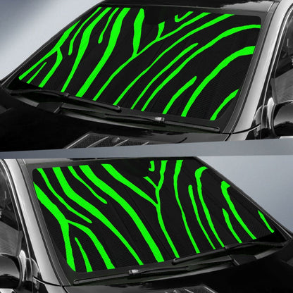 Zebra Lime Green Design Car Auto Sun Shades