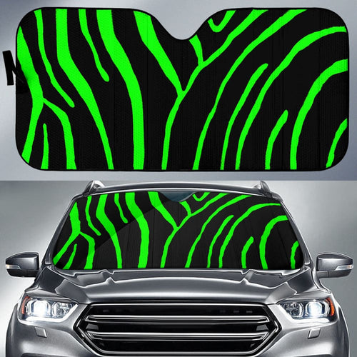 Zebra Lime Green Design Car Auto Sun Shades