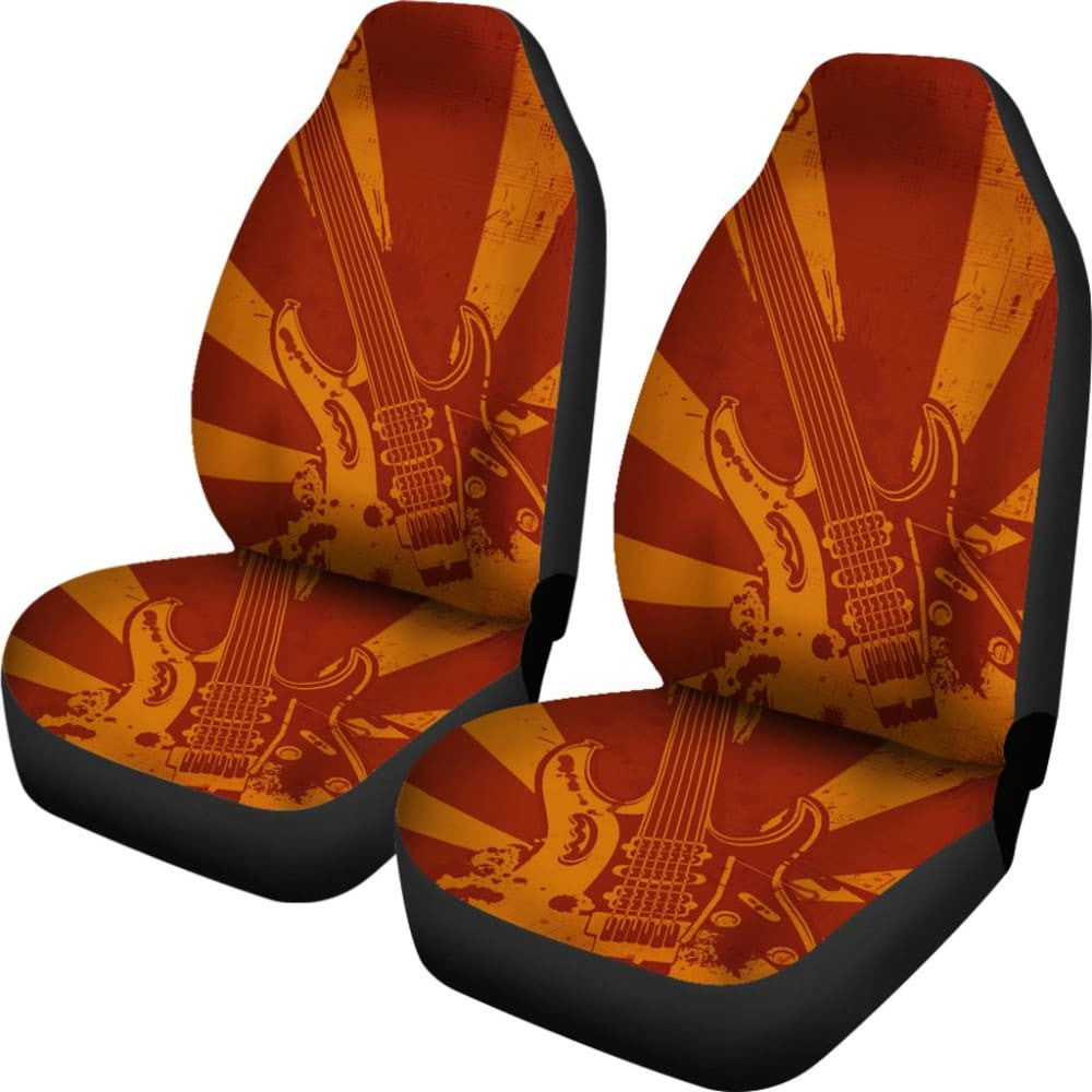 Amazing Electric Guitar Custom Retro Art Design Car Seat Covers