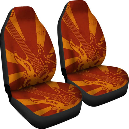 Amazing Electric Guitar Custom Retro Art Design Car Seat Covers