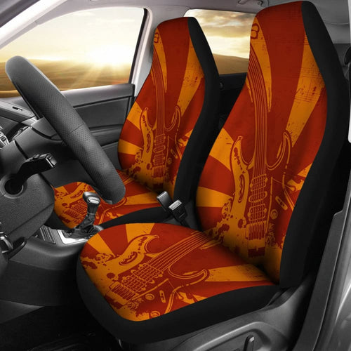 Amazing Electric Guitar Custom Retro Art Design Car Seat Covers