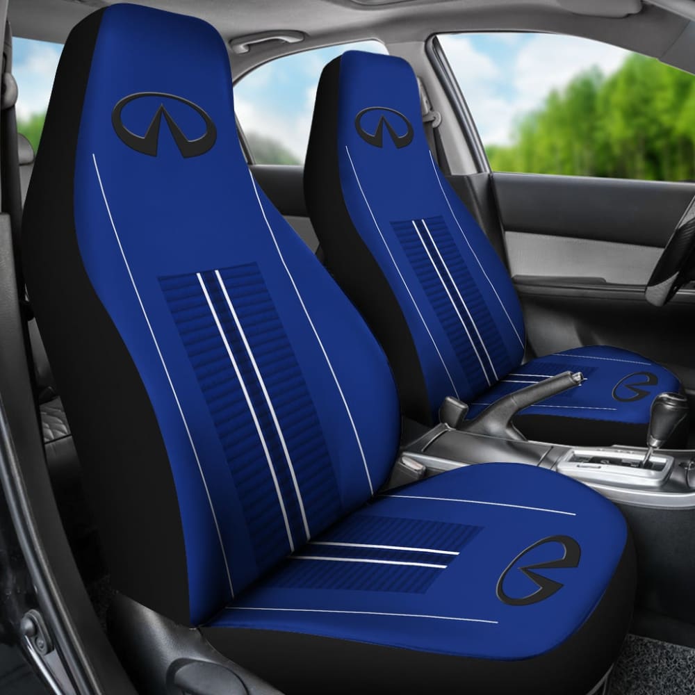 Black And Blue Infiniti Car Seat Covers Custom