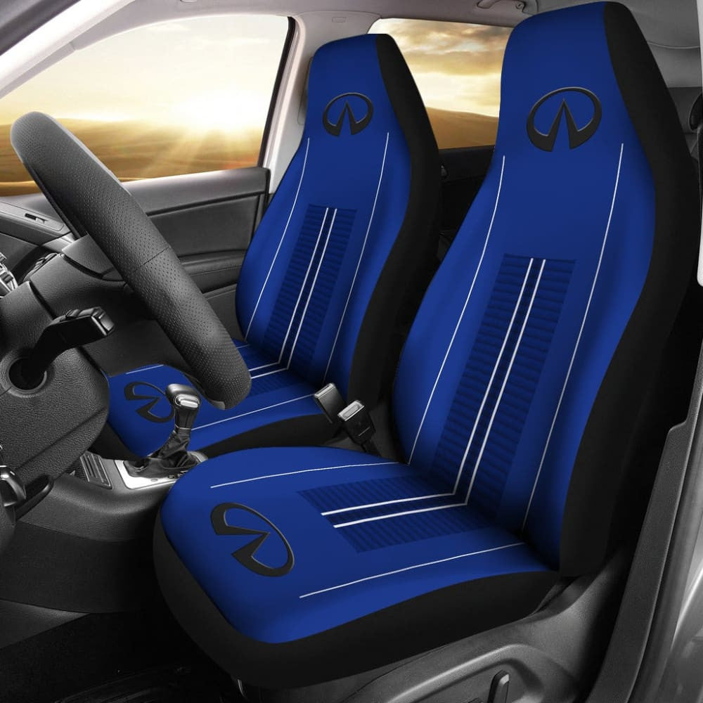 Black And Blue Infiniti Car Seat Covers Custom