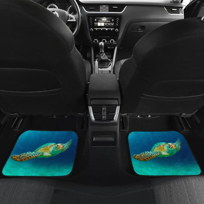Amazing Blue Sea Turtle Car Floor Mats