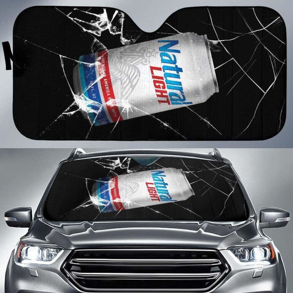 Natural Light Auto Sun Shade Car Sun Visor Funny Beer Lover