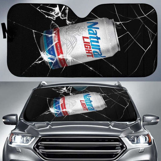 Natural Light Auto Sun Shade Car Sun Visor Funny Beer Lover