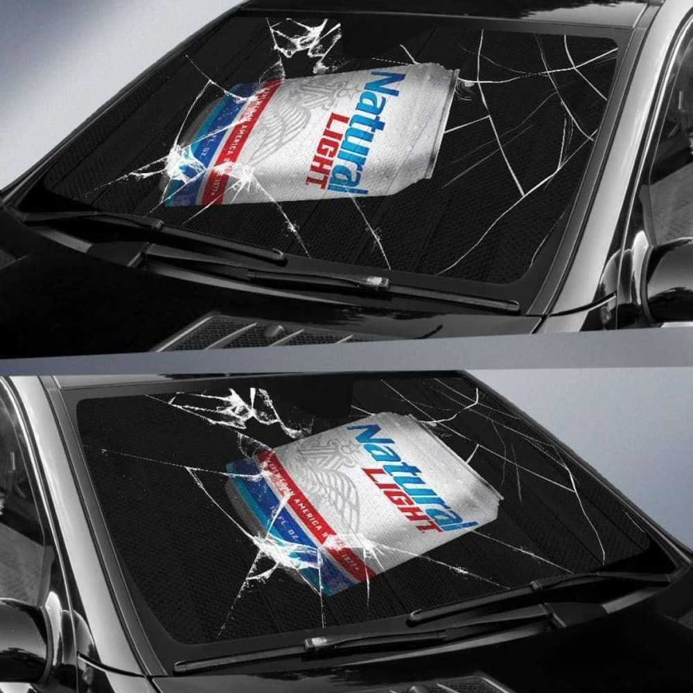 Natural Light Auto Sun Shade Car Sun Visor Funny Beer Lover