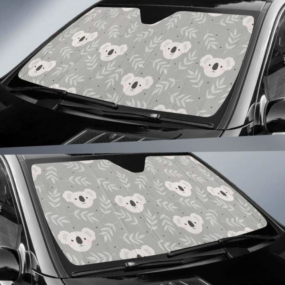 Cute Koala Leaves Pattern Car Auto Sun Shades