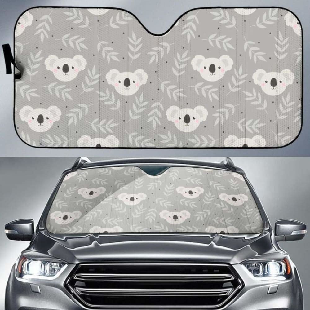 Cute Koala Leaves Pattern Car Auto Sun Shades