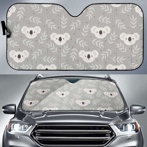 Cute Koala Leaves Pattern Car Auto Sun Shades