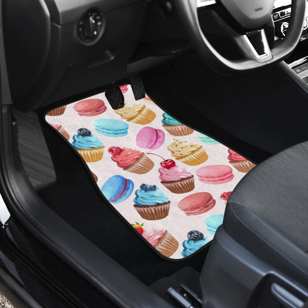 Sweet Cake Pattern Print Car Floor Mats